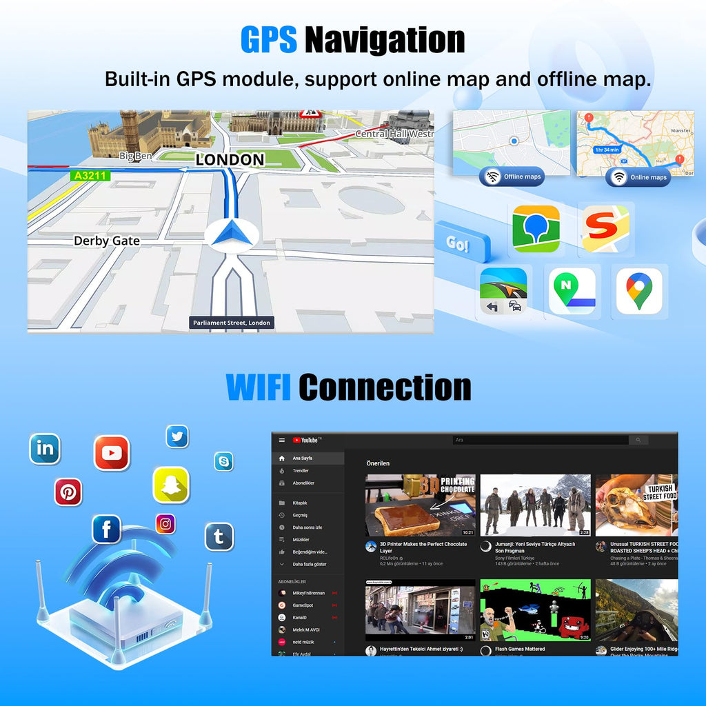 10.1" Android 13 Car Stereo Radio for Saturn Outlook 2007 2008 2009 2010