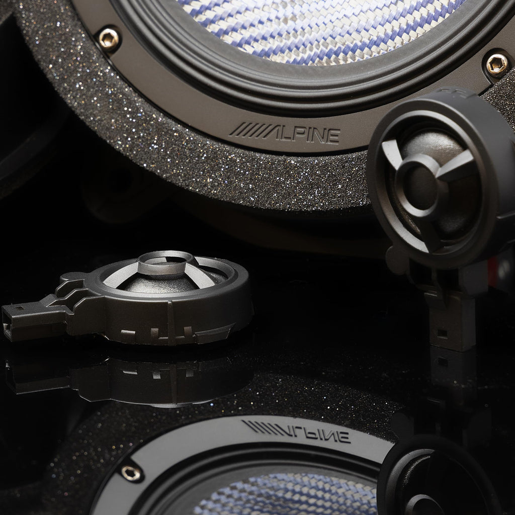 Alpine EV-65CF-T - 6.5" Component Front Door Speaker Set Compatible with 17-24 Model 3 & 20-24 Model Y