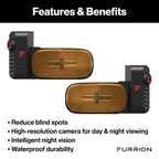 Furrion Vision S+ RV Observation System with Left/Right Side Cameras, Infrared Night Vision, 65-Degree Wide Viewing Angle - FCEFDTASH