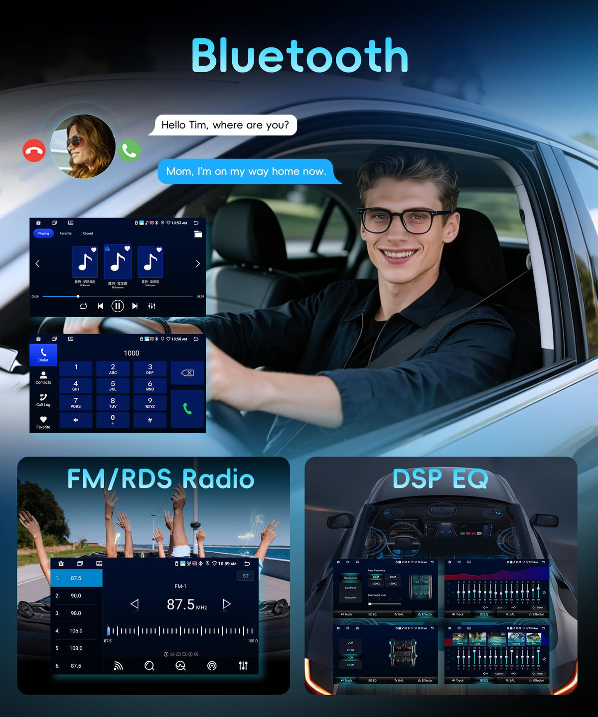 8 Core 6G+128G Android 15 Car Stereo Radio for Toyota FJ Cruiser 2006-2023