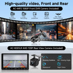 A5L 9" Android Double-DIN Car Stereo with 1080P Dashcam & Backup Camera