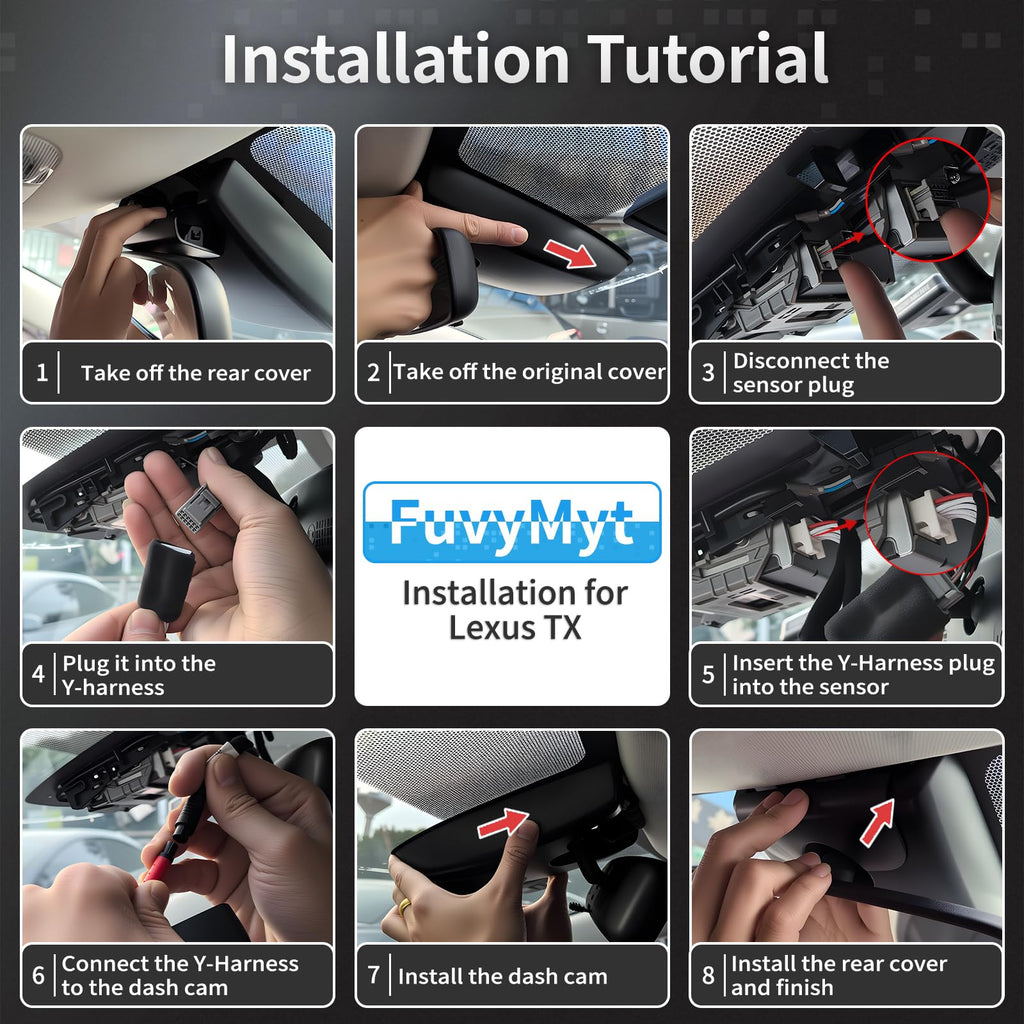 4K dash cam for Lexus TX 2024-2026