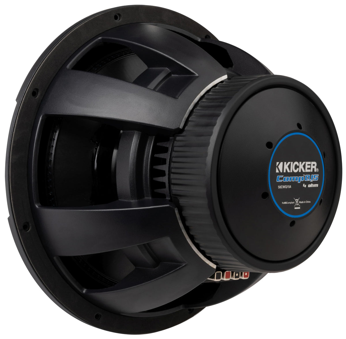 Kicker 51CWQ154 CompQ Q-Class 15 Inch Car Subwoofer Dual 4 Ohm (Renewed)