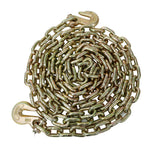 2 PCS 1/2 inch X 20' G70 Transport Chain Tie Down Binder Chain Flatbed Truck Trailer with Grab Hooks