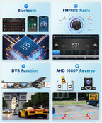 8 CORE 6G+128G Car Radio Stereo for Honda CRV 2002-2006 with Wireless CarPlay Android Auto, 9 Inch 1280 * 720P IPS Touch Screen Head Unit Android 13 GPS WiFi Bluetooth 32-Band DSP SWC HD Camera