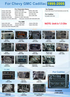 1.5 Din Car Stereo Radio GPS Navi Carplay Android Auto for 1995-2005 Chevy GMC Pontiac Tahoe Yukon Suburban Sierra S10 Blazer Jimmy Astro Safari C/K Silverado Lumina Camaro Corvette Grand AM Cavalier
