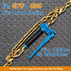 4 Pack Side Lever Ratchet Chain Binder | 7100 lbs WLL, Fits 5/16" G70 Chains, Labor-Saving Anti-Skid Handle, Heavy Duty Load Binders forTowing, Tie-Down & Hauling (4, Blue)