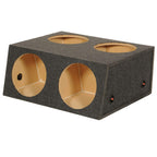 QPower 4-Hole 12" Sealed Divided Car Audio Subwoofer Enclosure, 2-Pack