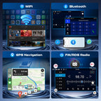 4GB+64GB Android 15 Car Stereo for Hyundai Elantra GT 2013-2017, 9-Inch 1280x720 in-Cell Touchscreen with Wireless CarPlay Android Auto, FM/RDS Bluetooth WiFi, Retains Factory Controls