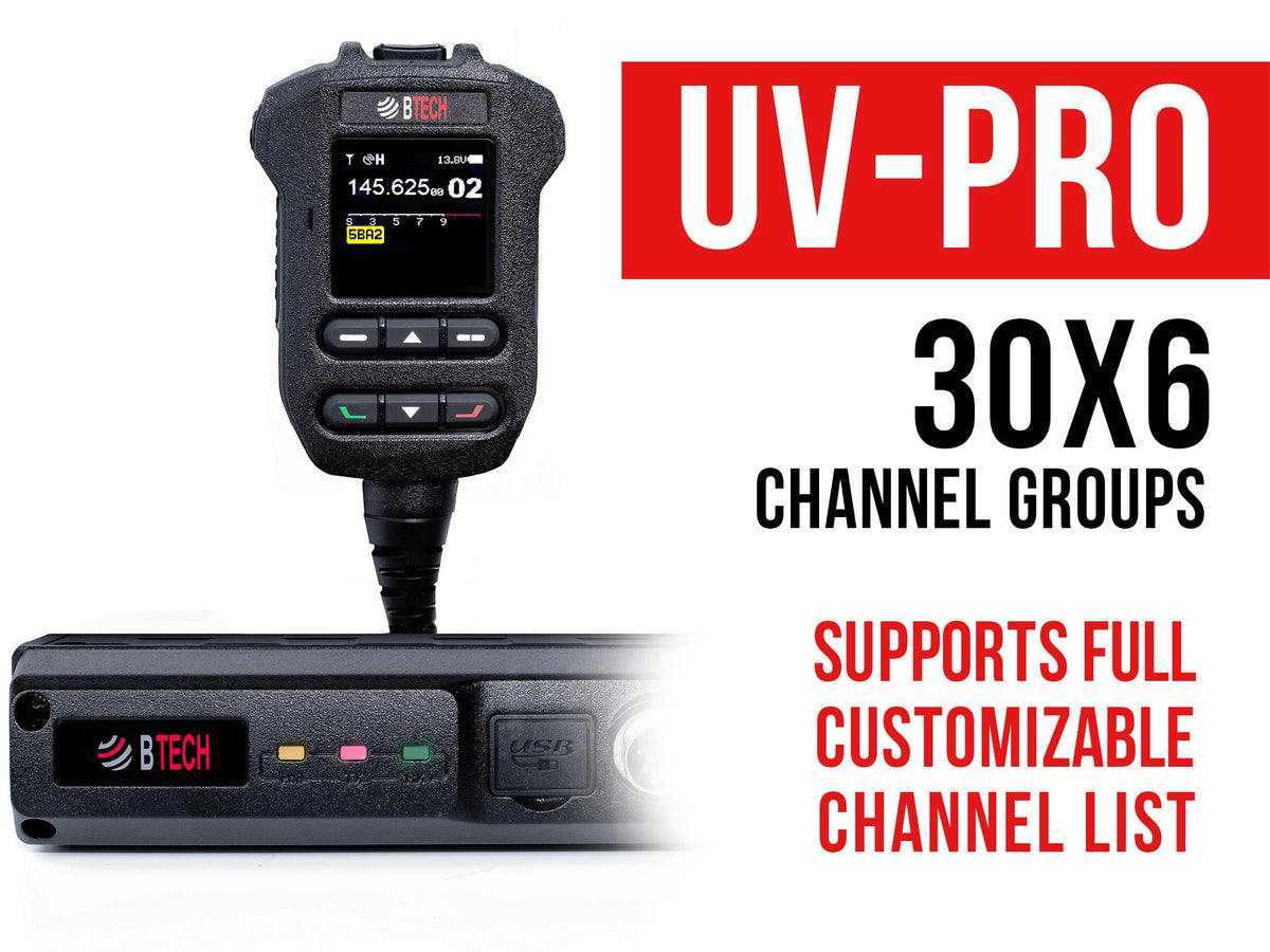 BTECH UV-50PRO 50W Dual Band Mobile Ham Radio - VHF/UHF Amateur Transceiver with APRS, GPS, Bluetooth App Programming, AI Noise Reduction & Satellite Tracking