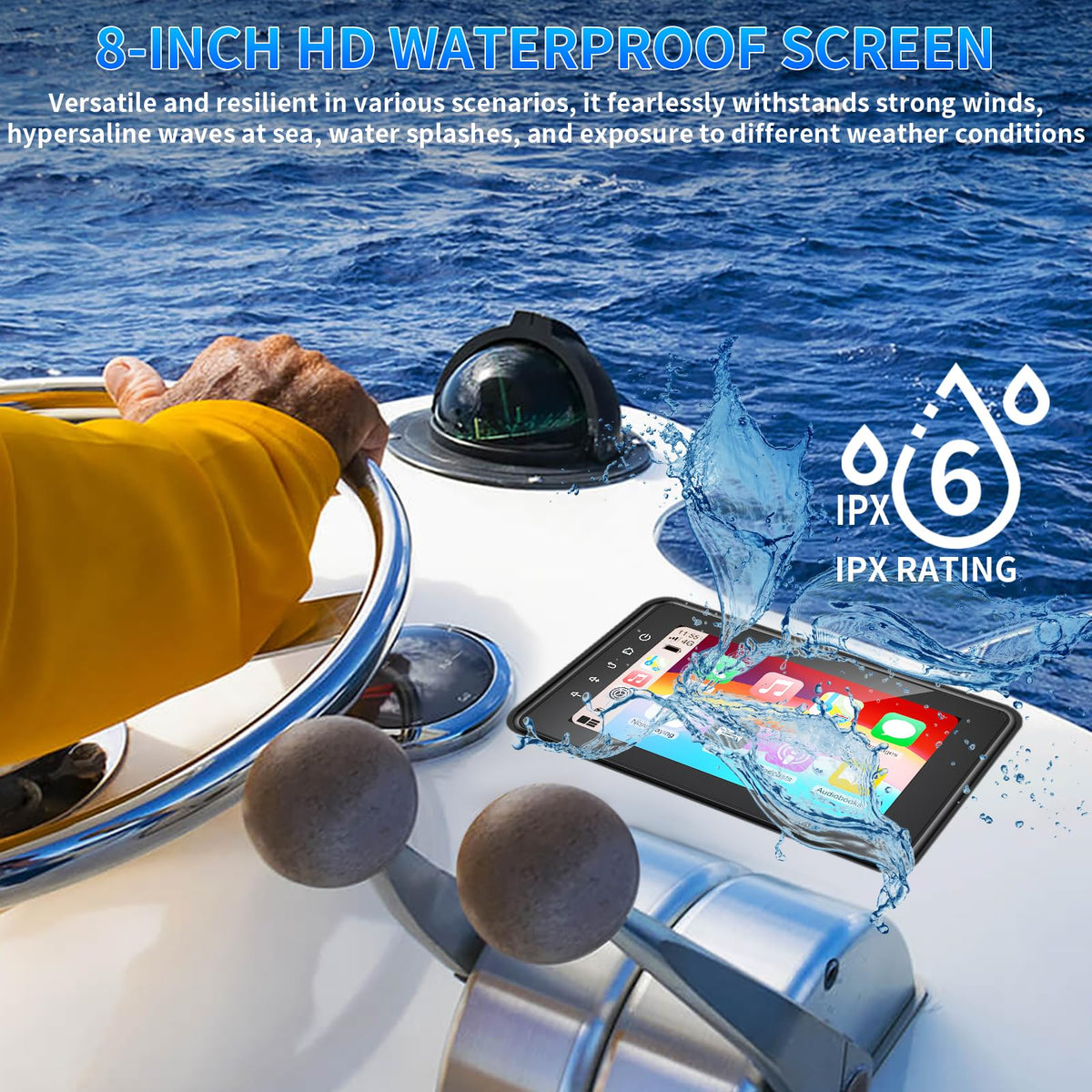 Geloo 2026 Upgraded Marine Stereo with Wireless CarPlay and Android Auto