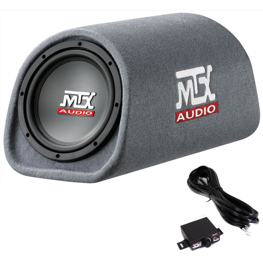 MTX RT8PT 8" Amplified Vented Tube Box Subwoofer & Wiring Kit