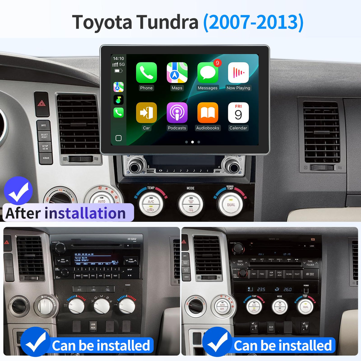 Car Stereo Radio for Toyota Tundra 2007-2013 Sequoia 2008-2018 Support JBL