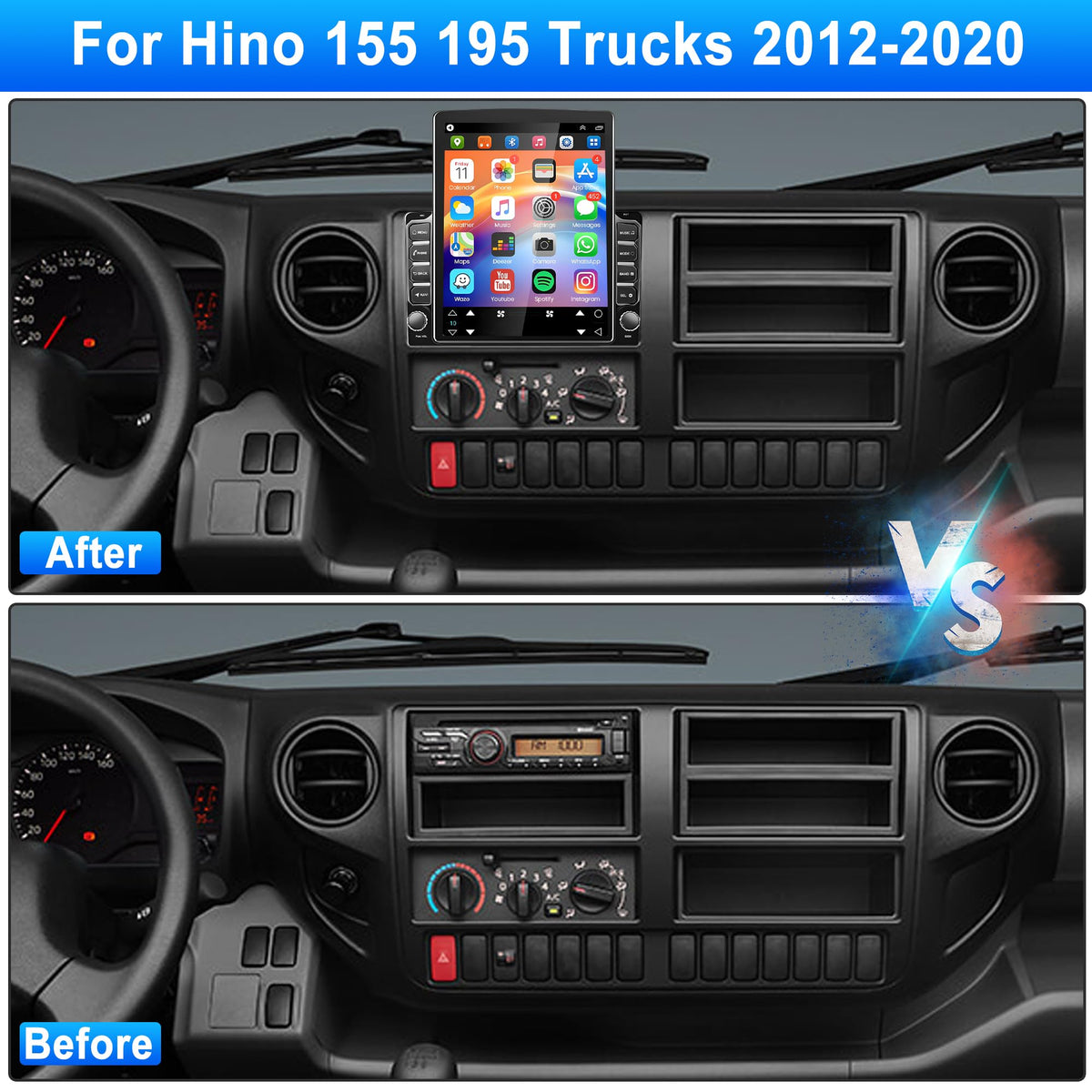Car Stereo Radio for Hino 155 195 Trucks 2012-2020