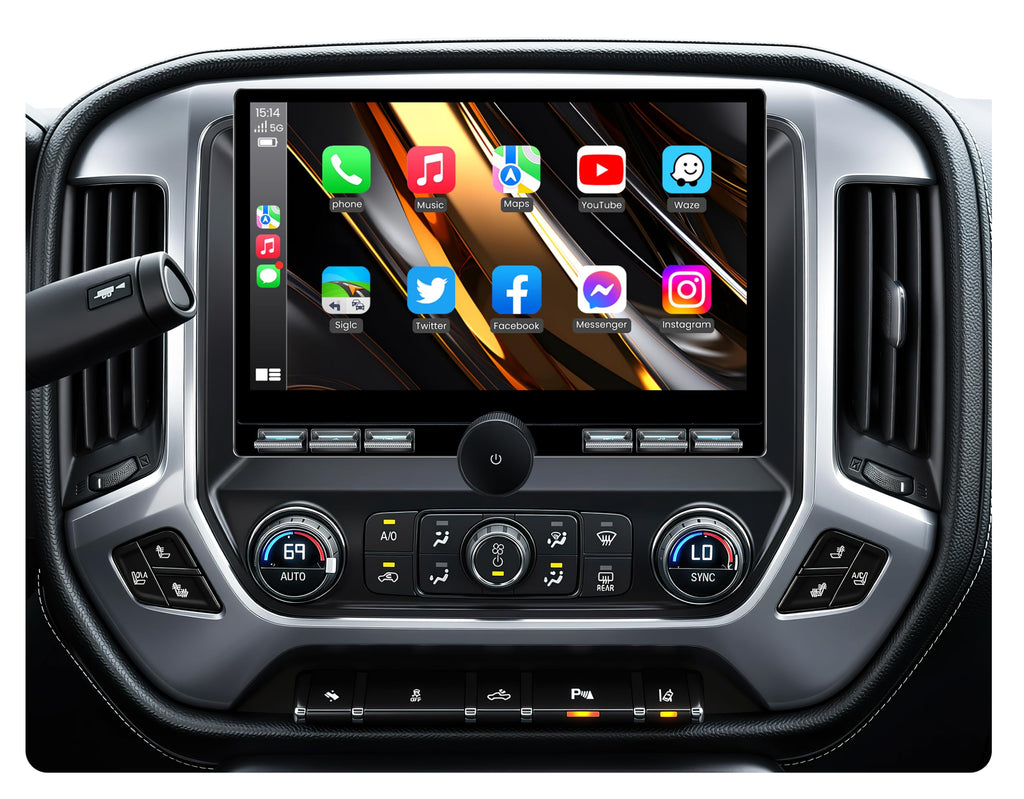 Car Stereo for Chevy Silverado GMC Sierra 2014-2018, CarPlay Android Auto