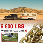 4PC 3/8" X 20' G70 Tie Down Tow Chain Binder