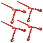 US Cargo Control Load Binders for 3/8 Inch Grade 70, Grade 80, and Grade 100 Chain - 9,200 LBS Working Load Limit, (4-Pack) Lever-Style Chain Binders, Ratcheting Design for Easy Tightening