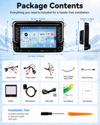 4G+128GB Android 15 Car Stereo for VW Car Radio with Wireless Carplay