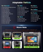 Car Radio Stereo(Support Bose System) for Chevy Silverado SSR Tahoe 2003-2006,GMC Siera Yukon 2003-2006,Hummer H2 2003-2007,Touchscreen/Wireless CarPlay/Android Auto/DSP/GPS/Backup Camera 2G+64G