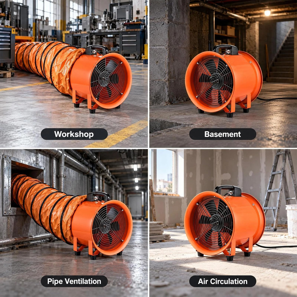 High Air Volume Waterproof Utility Factory Blower with Handle