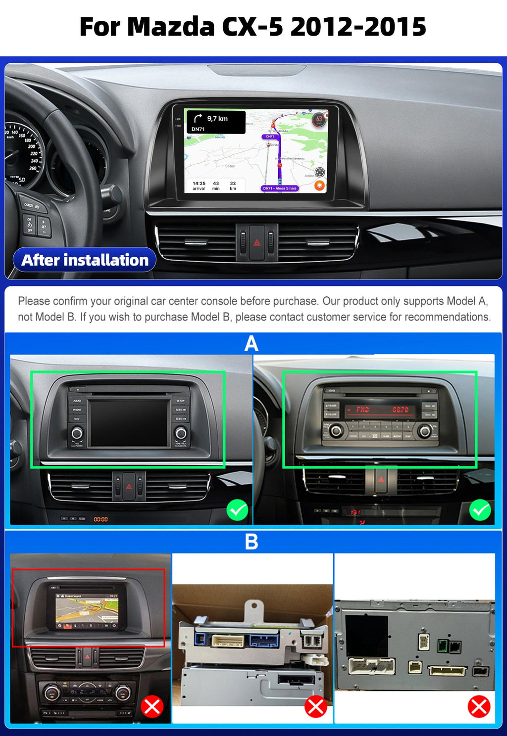 Android 15 Car Radio for Mazda CX-5 CX5 CX 5 2012-2015, 4G+128G