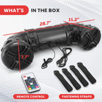 Pyle Marine ATV Powered Speakers - 4.0 Wireless Bluetooth, 800 Watt, Color Changing LED Lights, IP44 Waterproof, 6.5“ Dual Audio Sound System for UTV, Golf Carts, Jetski and Snowmobile - PLATV65BT.5