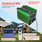 4000W Pure Sine Wave Power Inverter, 12V DC to 110V/120V Inverter with 4 AC Outlets, USB Port, Hardwire Port, Remote Controller, Car Converter for RV, Truck, Boat, Camping, Off-Grid