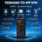 TIDRADIO TD-H9 10Watt GPS/APRS GMRS Radio Handheld(4PCS Battery),Spectrum Analysis,SMS Message Text, Bluetooth Programming(APP/PC),Web Upgrade,Compass,Long Range Walkie Talkies,NOAA,AM,FM.Orange,2Pack