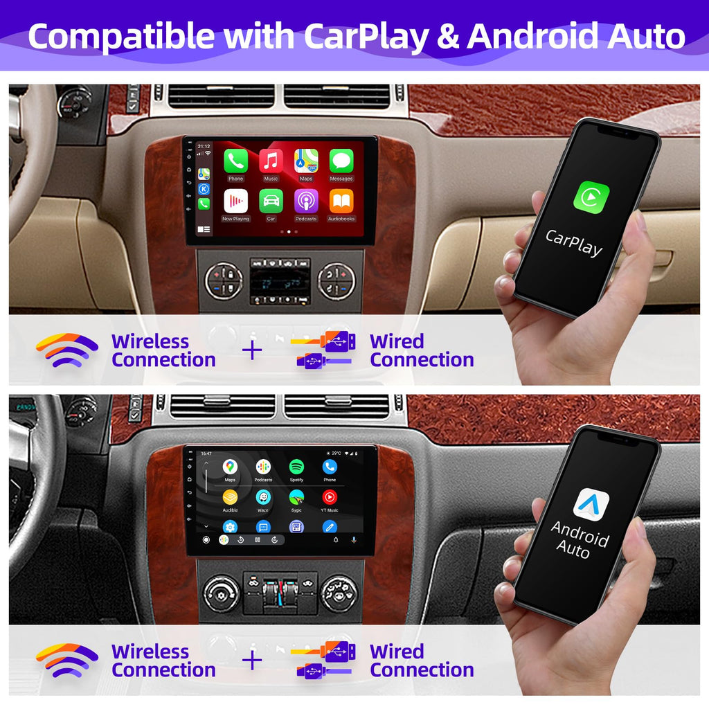 for Chevrolet Tahoe Suburban GMC Yukon 2007-2013 Radio Stereo Carplay Auto