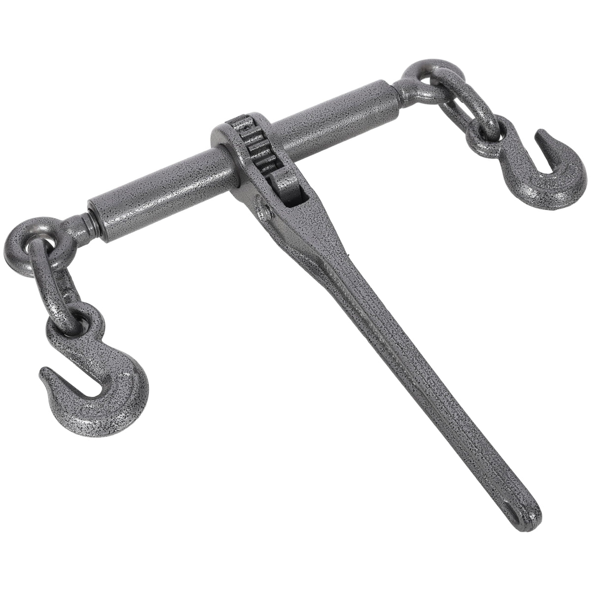 Tidyard Heavy Duty Ratchet Binders, 3/8-1/2IN Chain, Steel, Black Hammertone, G70 Hooks, 9200LBS WLL, for Securing Heavy Equipment & Machinery