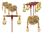 Gold-Tip Premium 3/8" Transport Tie Down Package - 4 Pack - Ratchet Binders & 10' FT Chains Grade 70