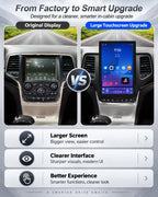 12.95" Car Radio Stereo Upgrade for Grand Cherokee 2014-2022,Wireless CarPlay Android Auto,Android 13 Head Unit with WiFi SWC GPS 1080P Backup Camera 4+64GB