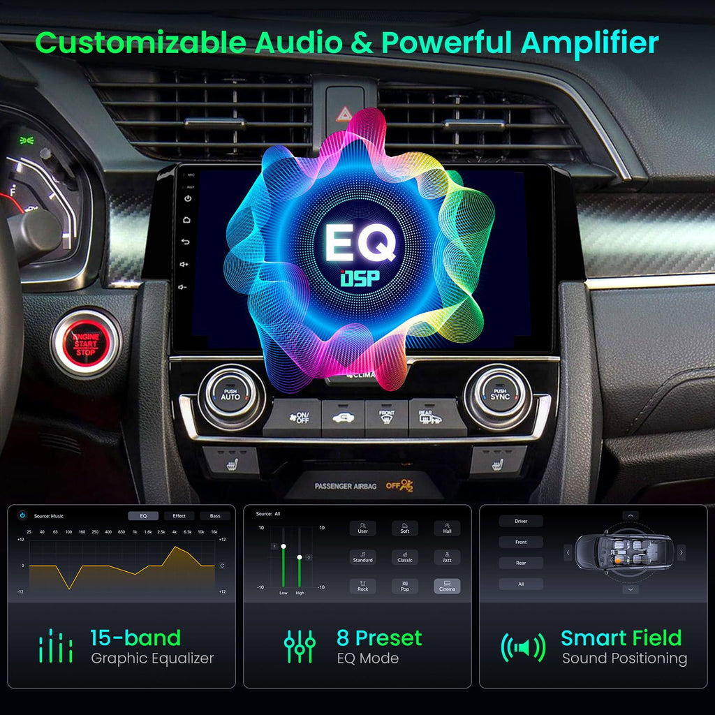 XTRONS 9" Android Car Stereo for Honda Civic (2015-2022) IPS 4+64GB