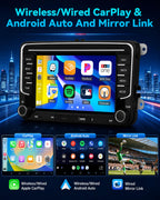 4G+128GB Android 15 Car Stereo for VW Car Radio with Wireless Carplay