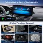 XTRONS Android Car Stereo for Mercedes-Benz E-Class W212 S212 (2009-2012) NTG 4.0, 12.3" IPS Touchscreen, Wireless CarPlay & Android Auto, Qualcomm Snapdragon 662, 8+128GB, Retains OEM Functions