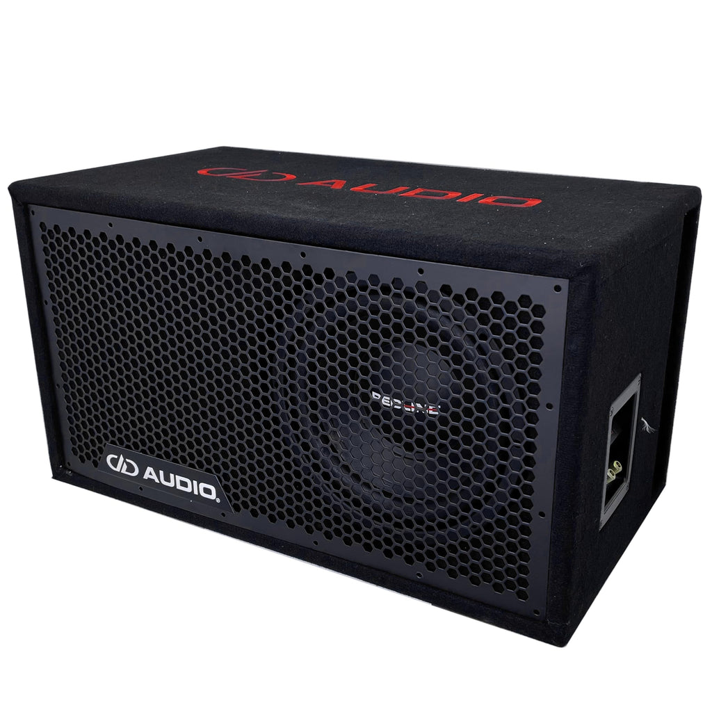 Digital Designs pkg DD Audio UE-10.1 Single 10" Ported Enclosure + SW10-D4 10" 600W Dual 4-Ohm Car Subwoofer