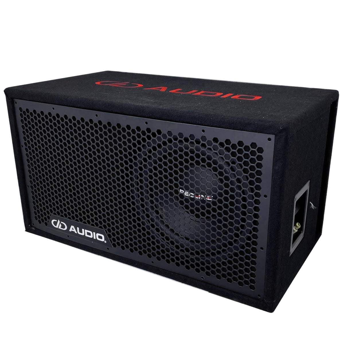 Digital Designs pkg DD Audio UE-10.1 Single 10" Ported Enclosure + SW10-D4 10" 600W Dual 4-Ohm Car Subwoofer