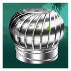 Rotary Turbine Ventilator,Ventilation Chimney Cowl,Stainless Steel Spinning Ventilation Chimney Cowl Steel Rotating Chimney Cowl Cap Spinner Anti-Downdraught,150mm