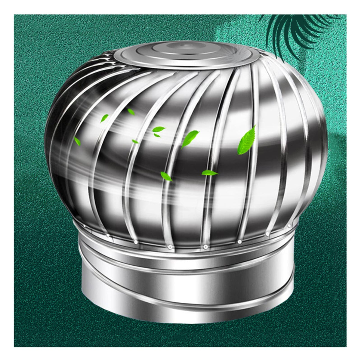 Rotary Turbine Ventilator,Ventilation Chimney Cowl,Stainless Steel Spinning Ventilation Chimney Cowl Steel Rotating Chimney Cowl Cap Spinner Anti-Downdraught,150mm