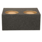 QPower 4-Hole 12" Sealed Divided Car Audio Subwoofer Enclosure, 2-Pack