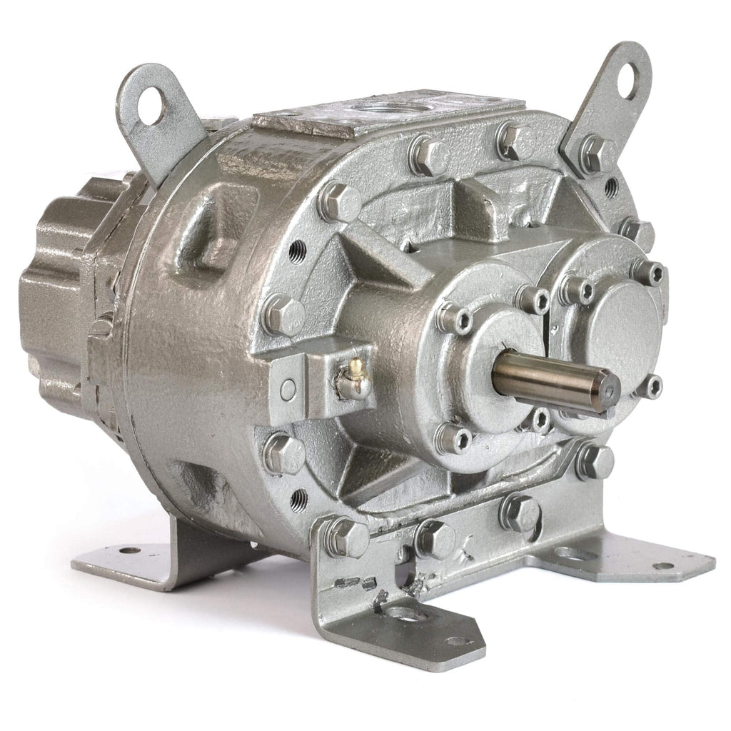 Eurus ZZ2M Positive Displacement Blower, 6-95 CFM, 12 PSI Pressure, 15" Hg Vacuum, Oil & Grease Lubricated, 1" FNPT, Left Hand Shaft, Compatible with Roots 22-URAI, Sutorbilt 2M, Tuthill 2002