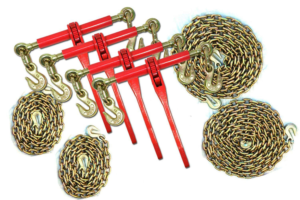 5/16" Transport Package - (4) Ratchet Binders - (2) 10' & 20' Foot Chains