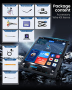 [8Core 4+64GB] Car Radio for Cadillac Escalade SLS 2007-2014: 9.7" TouchScreen Stereo with CarPlay Android Auto 5GWiFi Bluetooth GPS Navigation Split Screen Mirror Link FM AM RDS DSP SWC Backup Camera