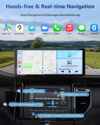Carpuride Carplay Screen for Car with 4K Dash Cam & 1080P Backup Camera