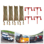 5/16"-3/8" Chain and Binder Kit Ratchet Load Binder, Upgraded Gears, with Excellent Loading Capacity of 5400 Lbs & Breaking Pull of 19000 Lbs, Labor-Saving and Safe, for Hauling, Towing