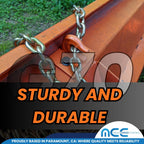 Transport Binder Chains 50 Pack, 3/8" x 20 Ft Heavy Duty Logging Tie Downs with G70 Clevis Grab Hooks