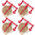 VEVOR Chain and Binder Kit 3/8 in-1/2 in, Ratchet Load Binders 8267 lbs Working Strength, Ratchet Binders and Chains, 3/8 in x 10 ft G80 Chains with G70 Hooks, for Truck, Tie Down, Hauling, Towing