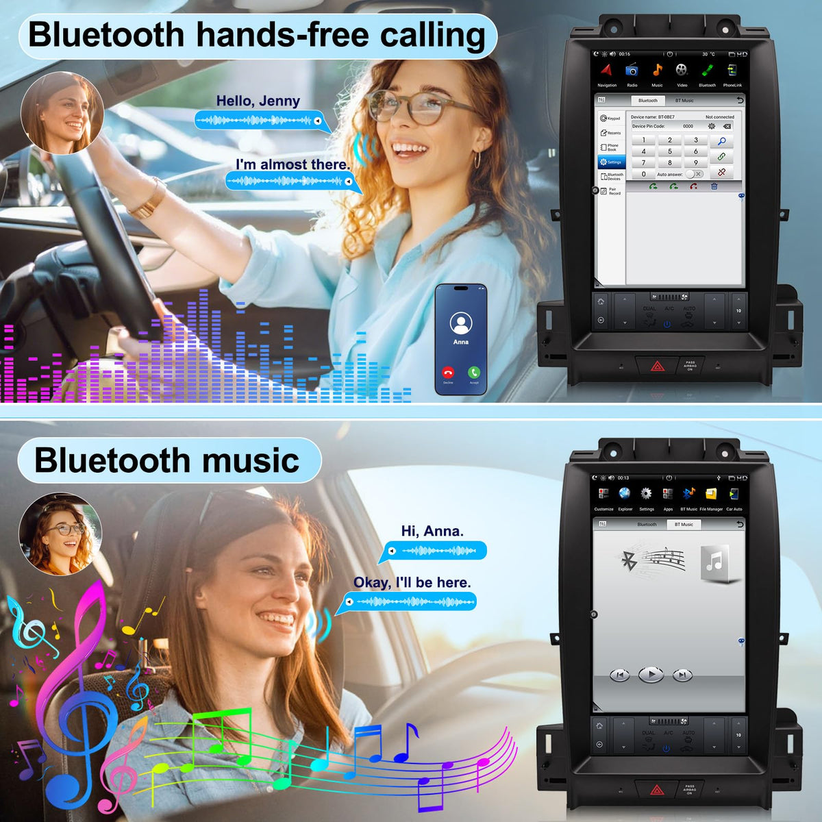 13.3 inch Car Stereo for Ford Taurus 2012-2016 High Level, Wireless CarPlay