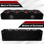 MENACE AUDIO Car Audio Midrange Enclosure 4 x 6.5 2000Watts VOICEBOX (MA-VB6525-4R) RED