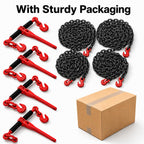5/16"- 3/8" Ratchet Load Binder with G80 Chain 4Pack 5/16" Tie Down Kit